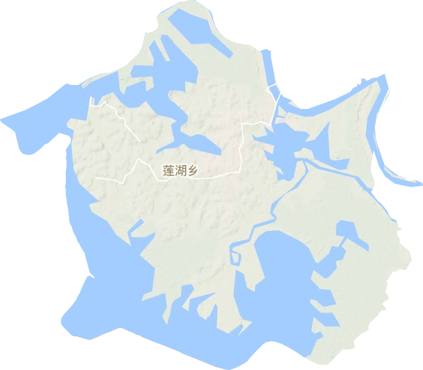 莲湖乡地形地图