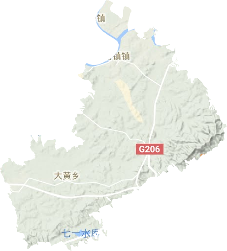 石镇镇地形地图