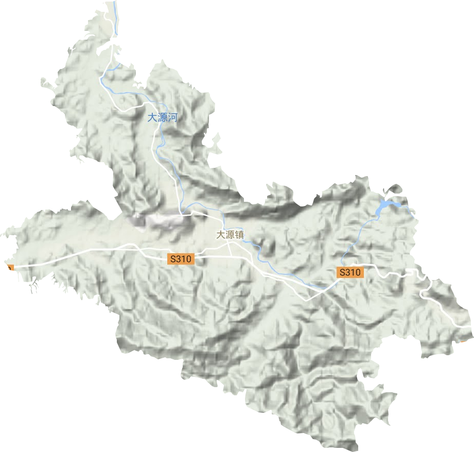 大源镇地形地图