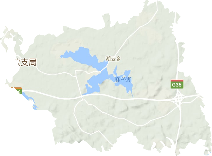 湖云乡地形地图