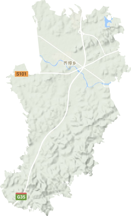 齐埠乡地形地图