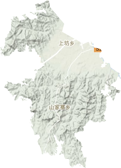 上坊乡地形地图