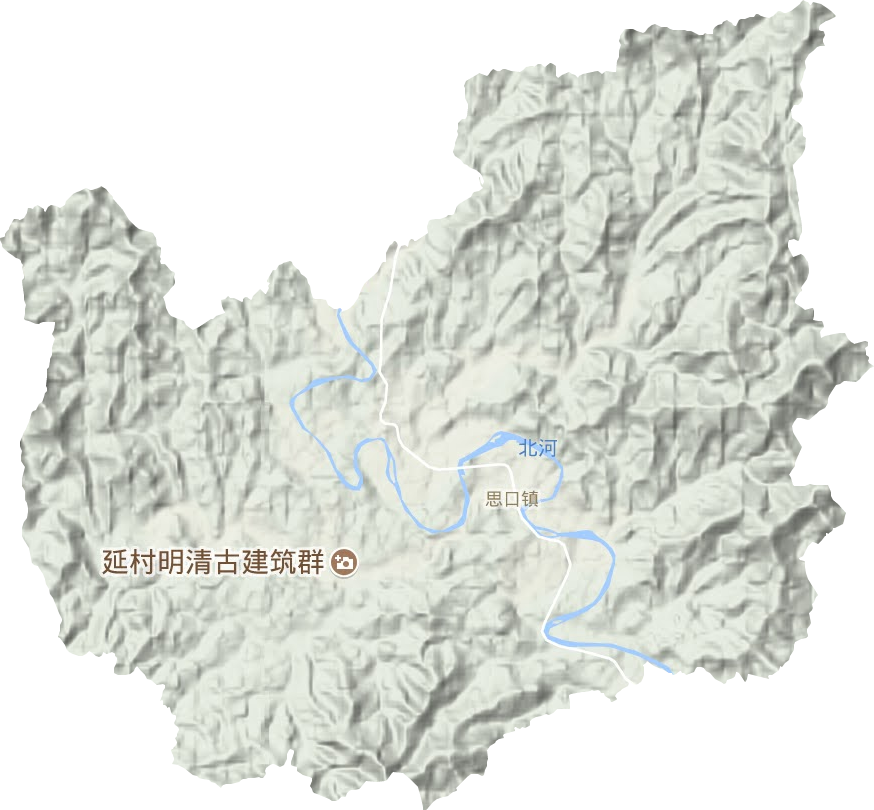 思口镇地形地图