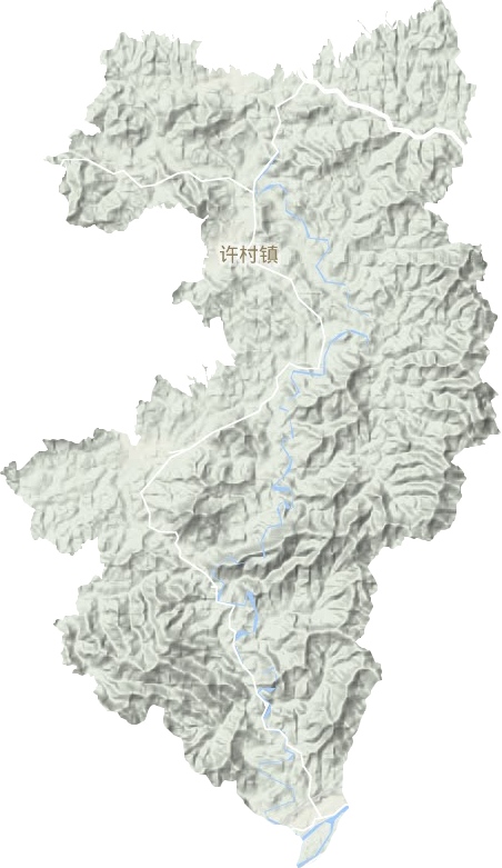 许村镇地形地图
