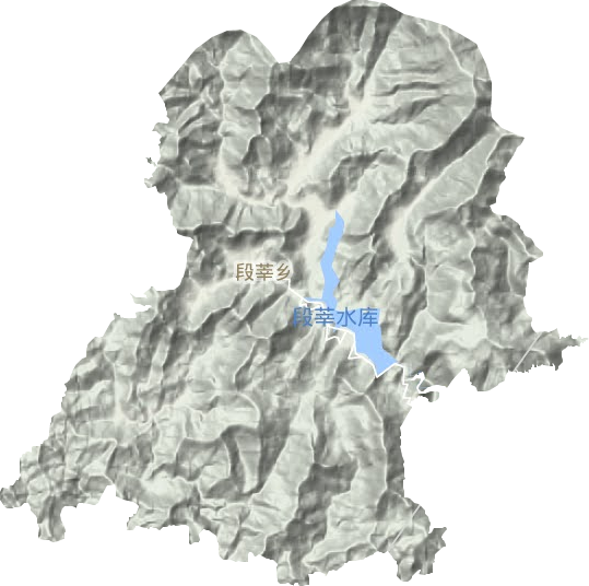 段莘乡地形地图