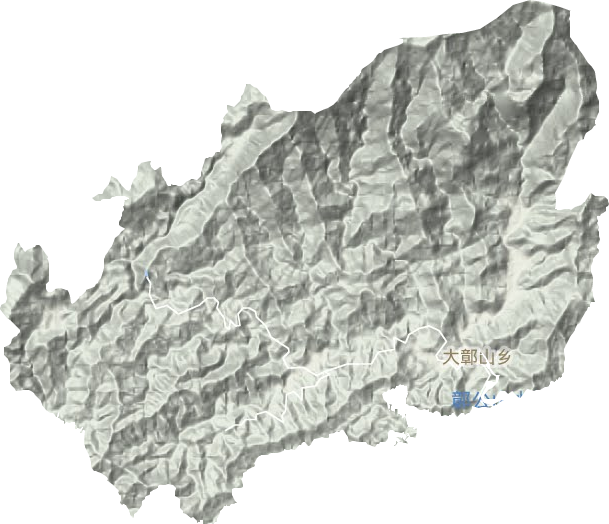 大鄣山乡地形地图