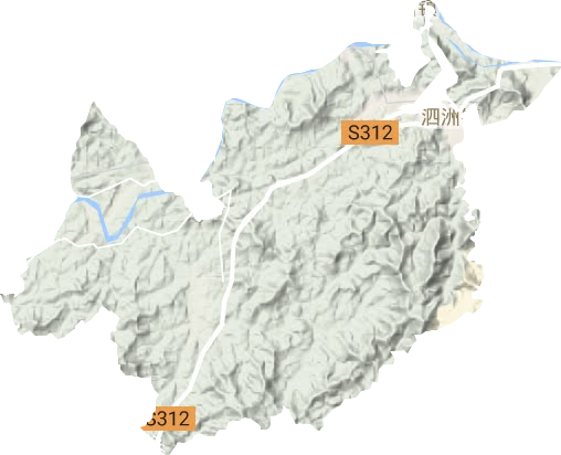 泗洲镇地形地图