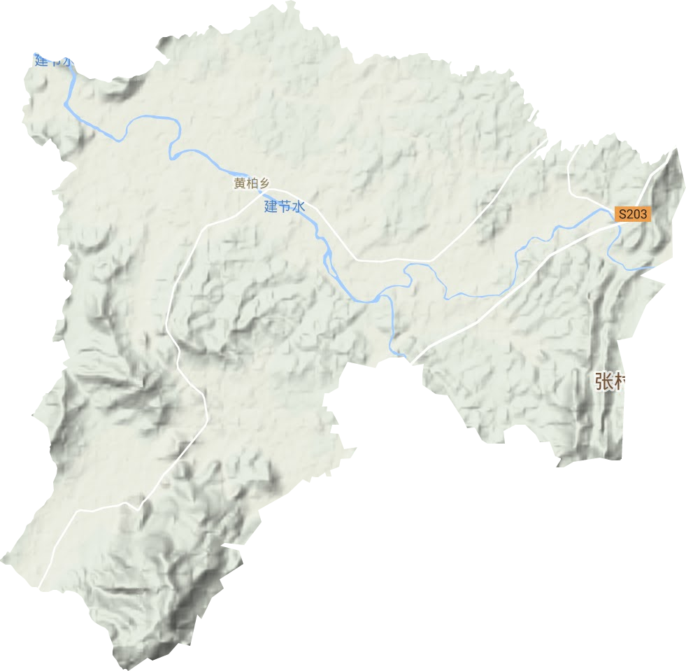 黄柏乡地形地图