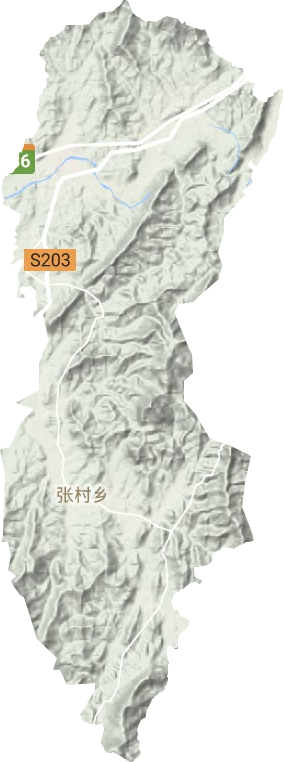 张村乡地形地图