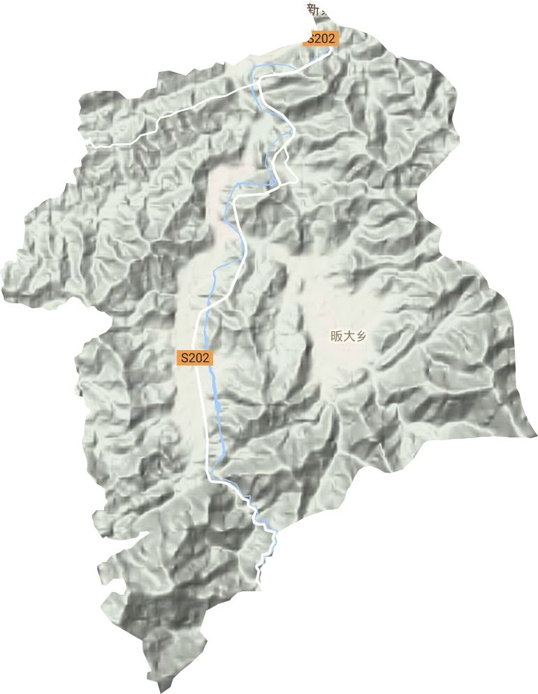昄大乡地形地图