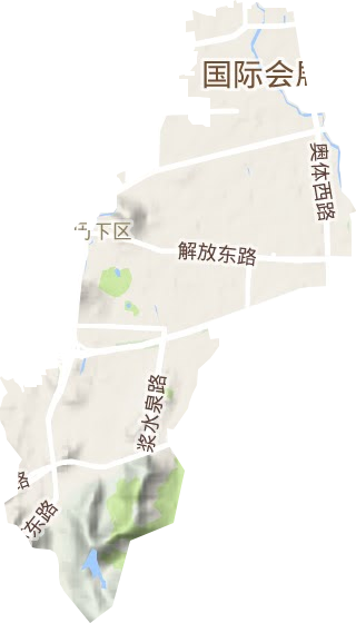 姚家街道地形地图