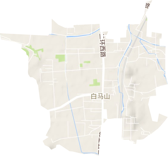 白马山街道地形地图