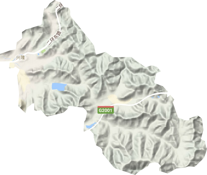 兴隆街道地形地图