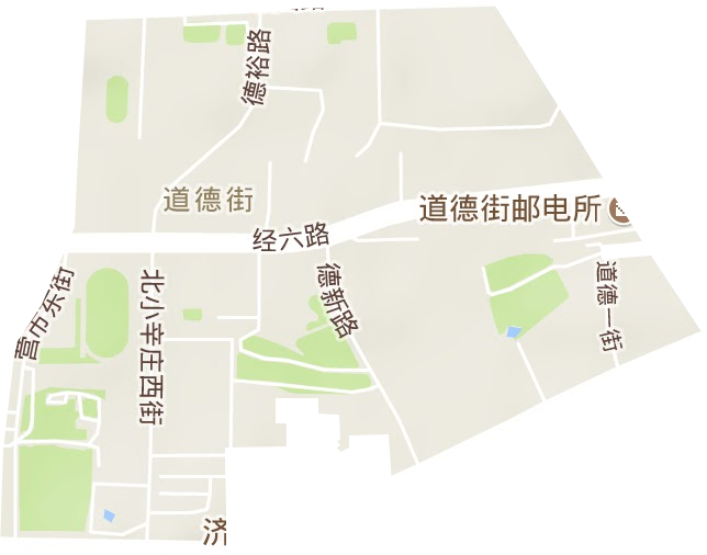 道德街街道地形地图