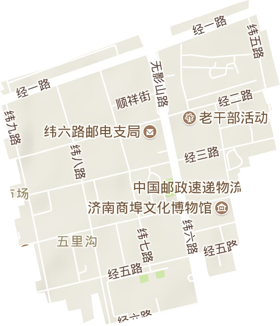 五里沟街道地形地图