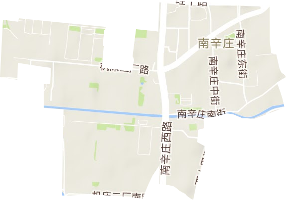 南辛庄街道地形地图