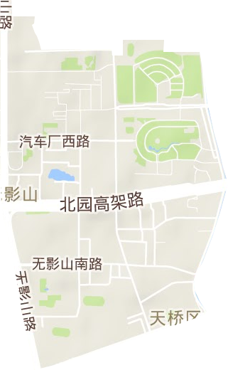 无影山街道地形地图