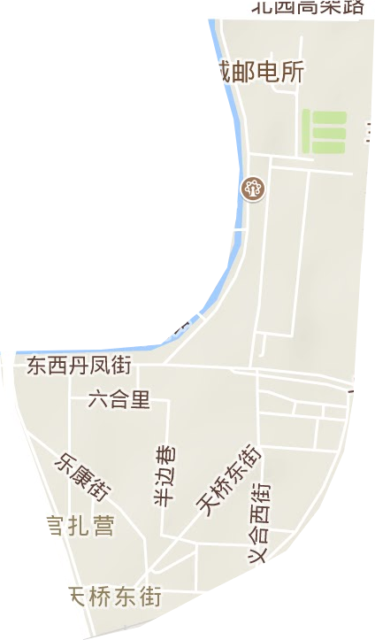 天桥东街街道地形地图