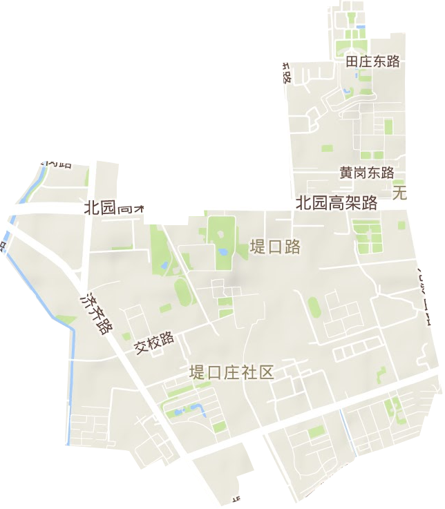 堤口路街道地形地图
