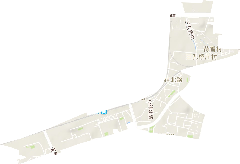 纬北路街道地形地图