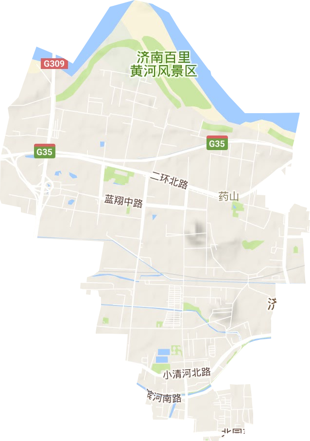 药山街道地形地图