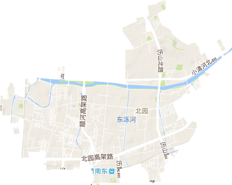 北园街道地形地图