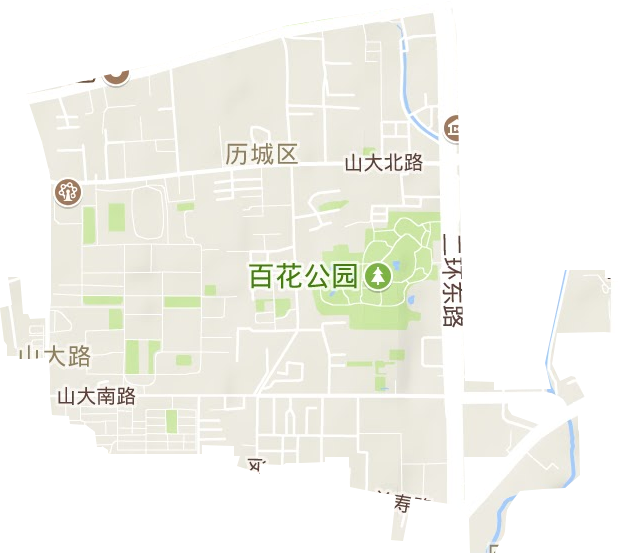 山大路街道地形地图