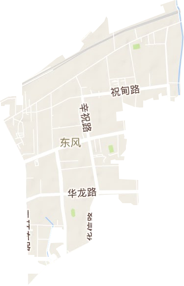 东风街道地形地图