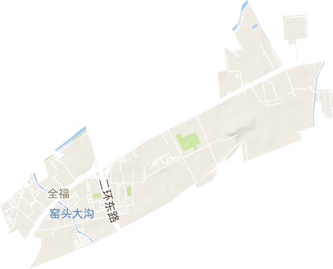 全福街道地形地图