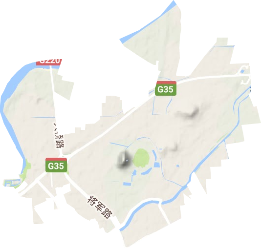 华山街道地形地图