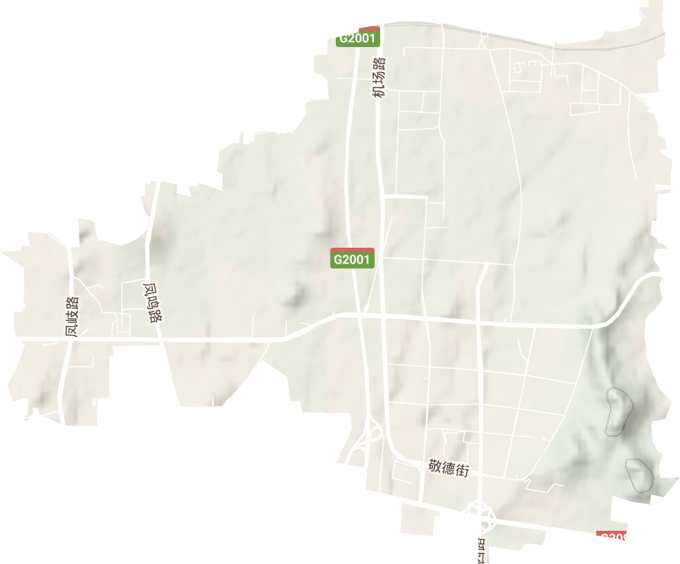 唐冶街道地形地图