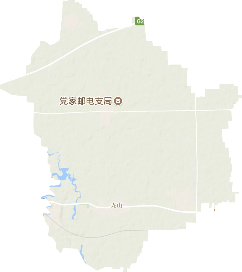 龙山街道地形地图