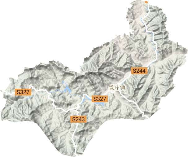 垛庄镇地形地图