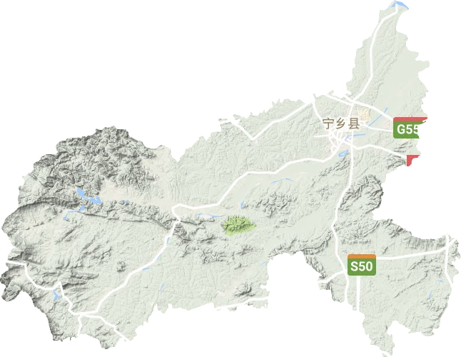 宁乡市地形地图