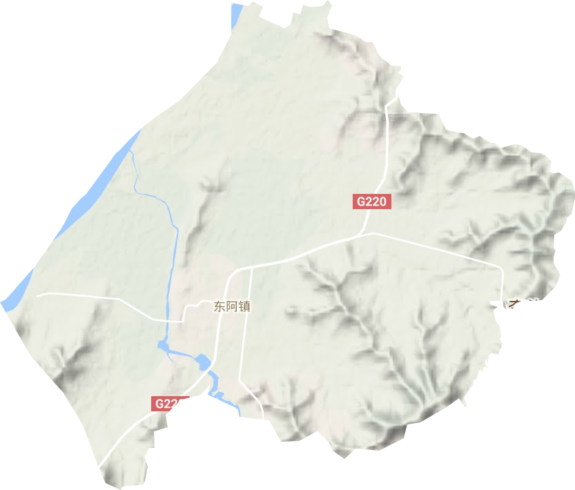 东阿镇地形地图
