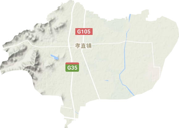 孝直镇地形地图
