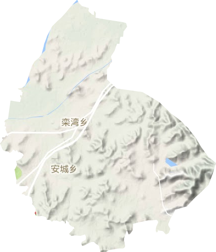 安城镇地形地图