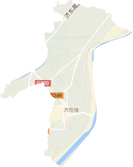 济阳街道地形地图