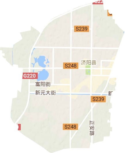 济北街道地形地图
