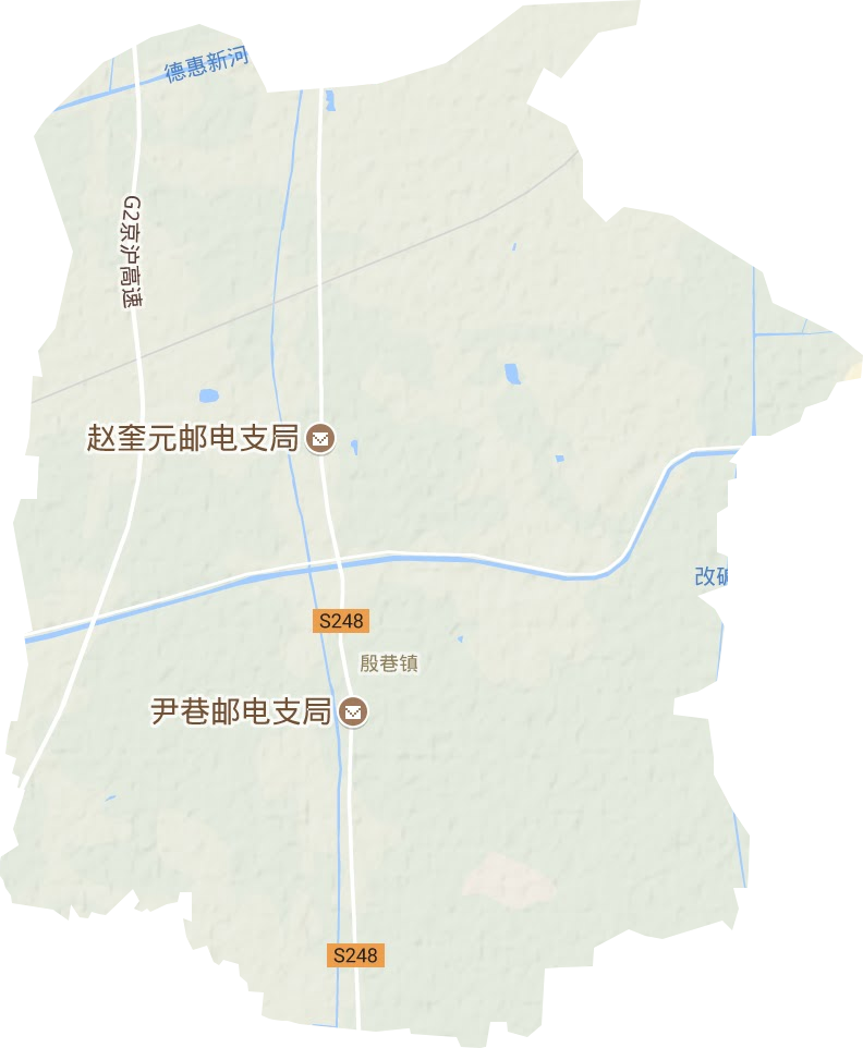 殷巷镇地形地图