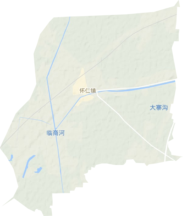 怀仁镇地形地图
