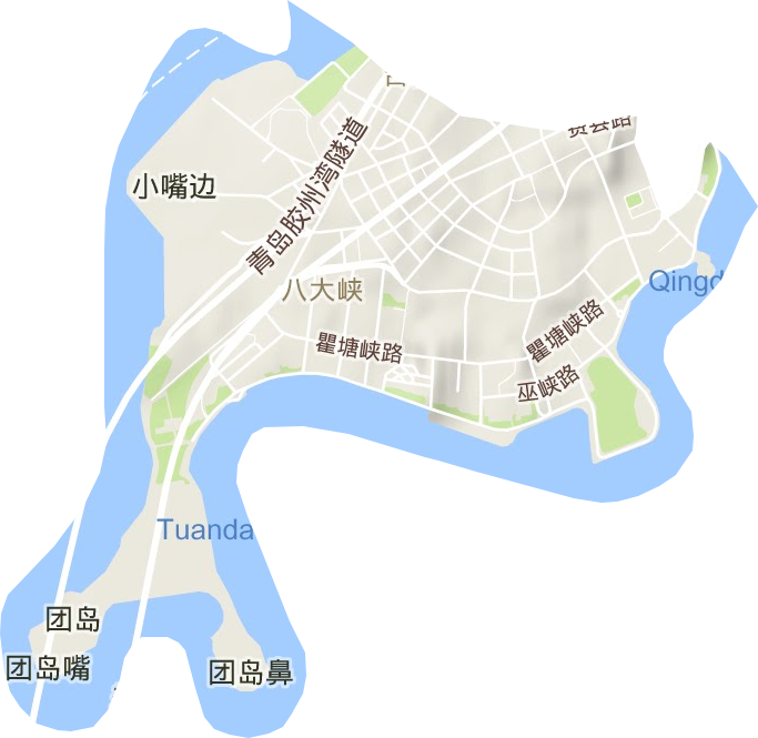 八大峡街道地形地图