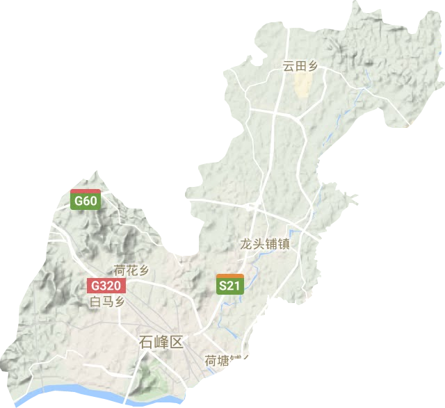 石峰区地形地图