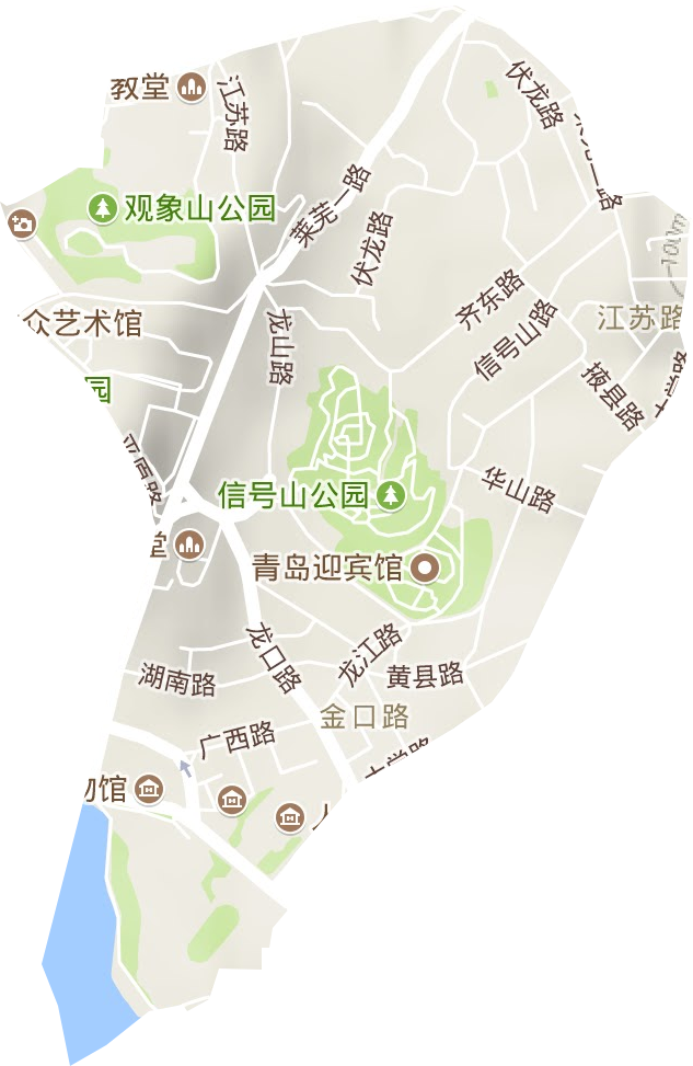 江苏路街道地形地图