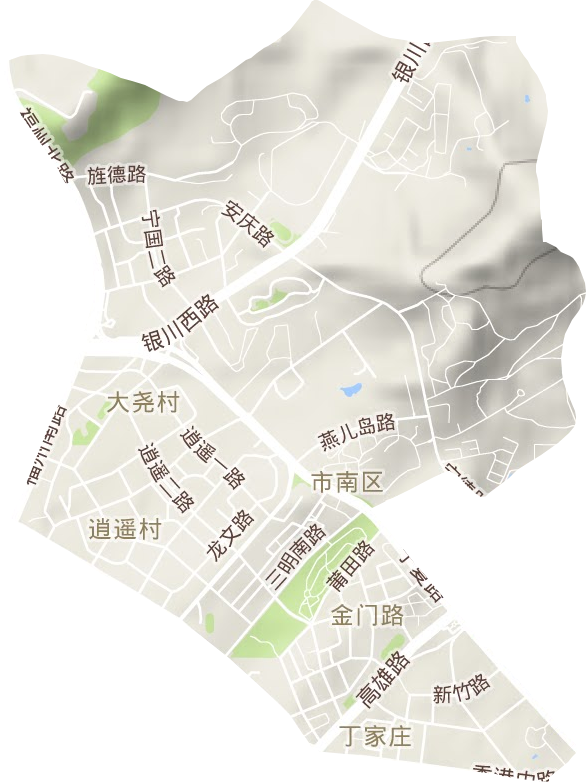 金门路街道地形地图