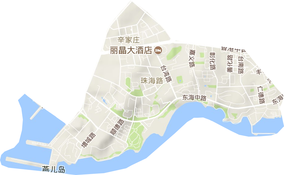 珠海路街道地形地图