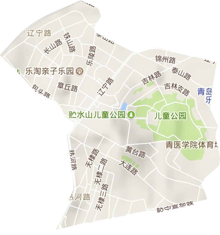 辽宁路街道地形地图