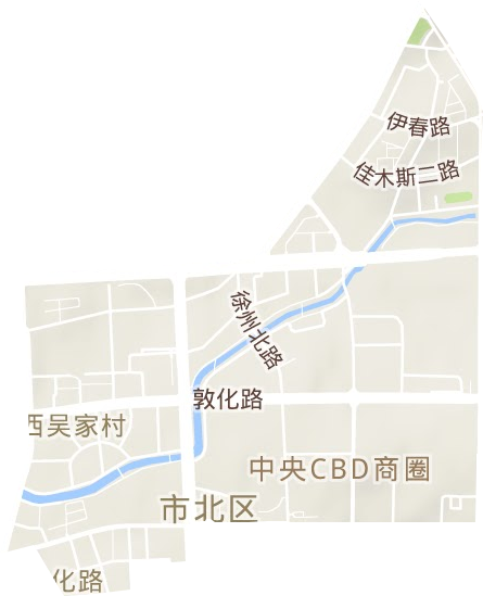敦化路街道地形地图