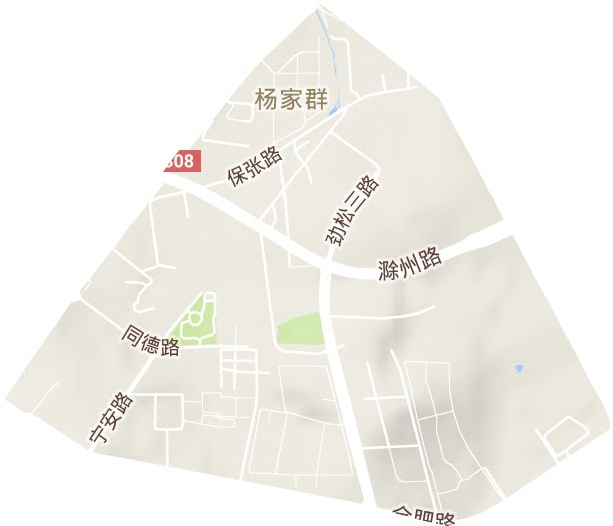 合肥路街道地形地图