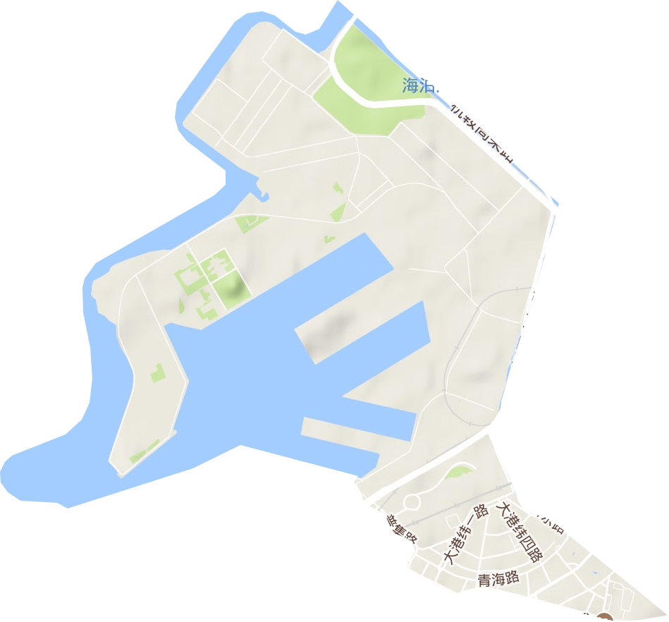 大港街道地形地图